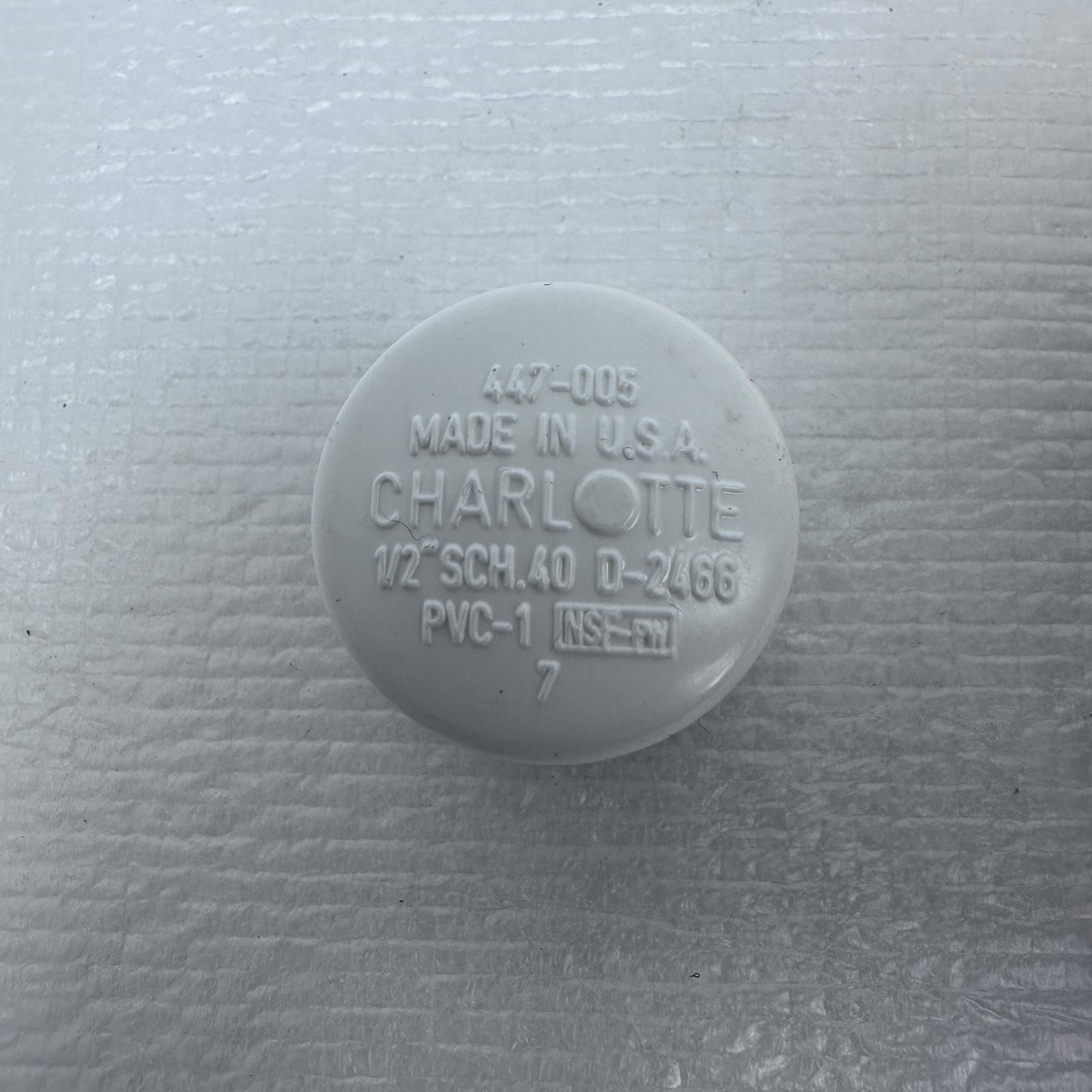Lot of 2 Charlotte SCH40D-2466 Schedule 40 PVC Slip Cap Fittings - Photo 4