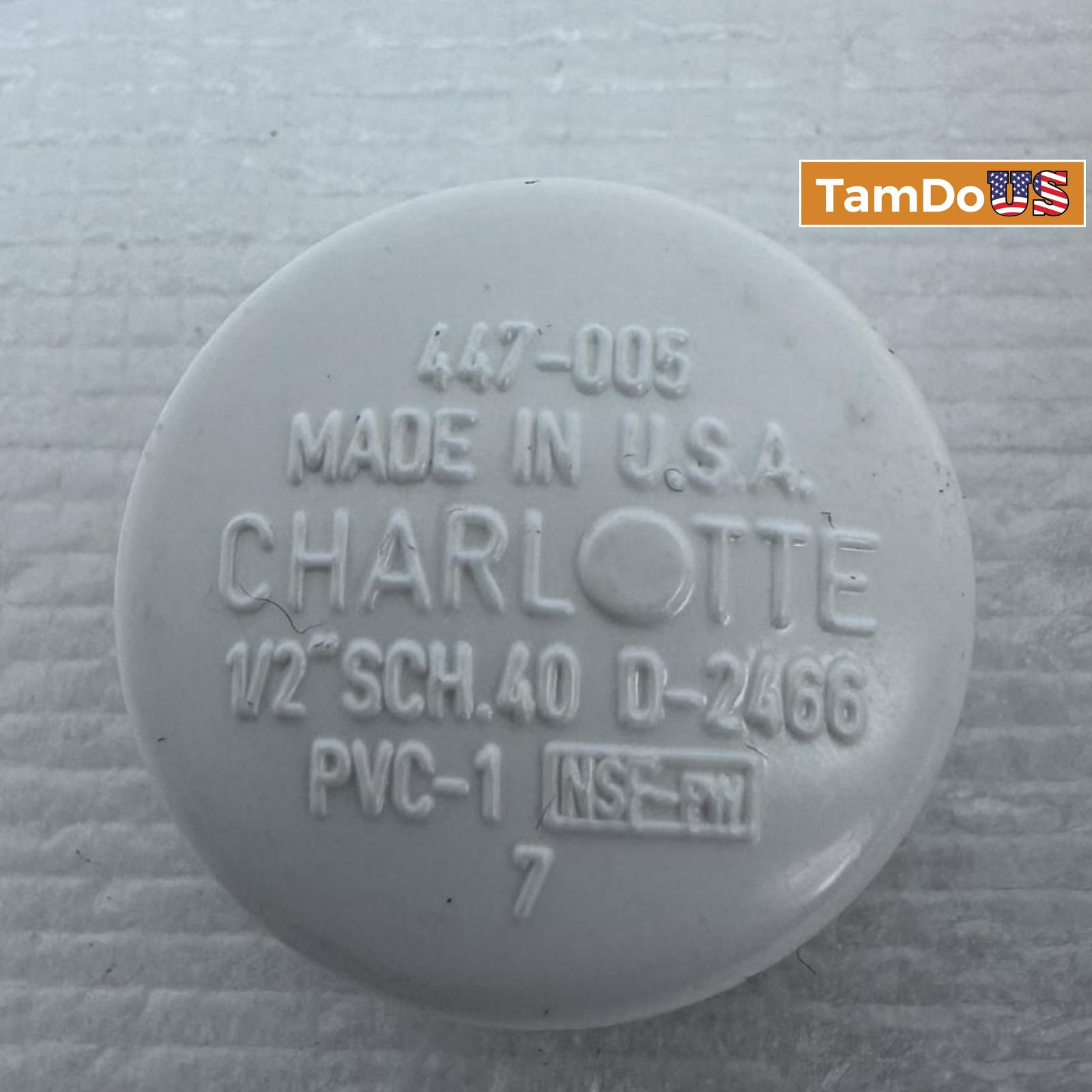 Lot of 2 Charlotte SCH40D-2466 Schedule 40 PVC Slip Cap Fittings - Photo 6