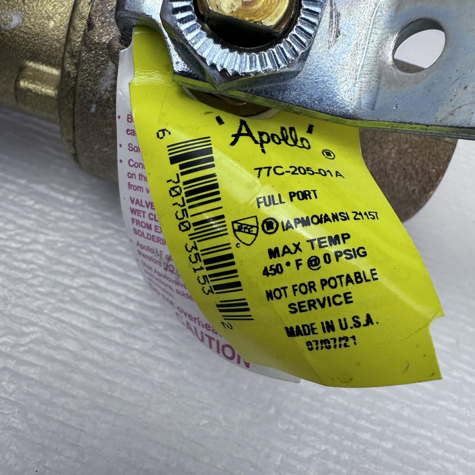 APOLLO 77C-205-01A Bronze Full Port Valve 1" 600 PSI - Photo 4