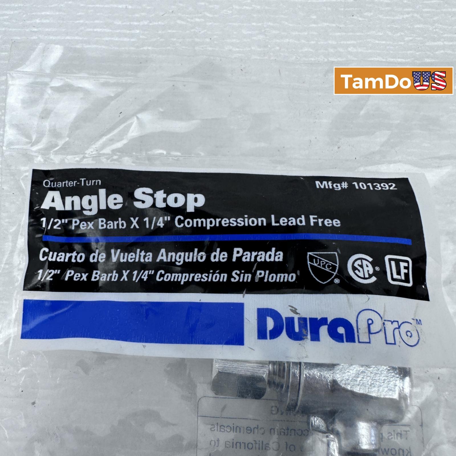 Lot of 2 DuraPro Angle Stop 1/2" Pex Barb X 1/4" Compression - Photo 4