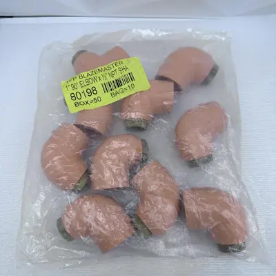 Pack of 10 TFP Blazemaster 1" 90 deg CPVC Sprinkler Head Elbow x 1/2" NPT 80198 at Hydraulics, Pneumatics & Plumbing in new condition