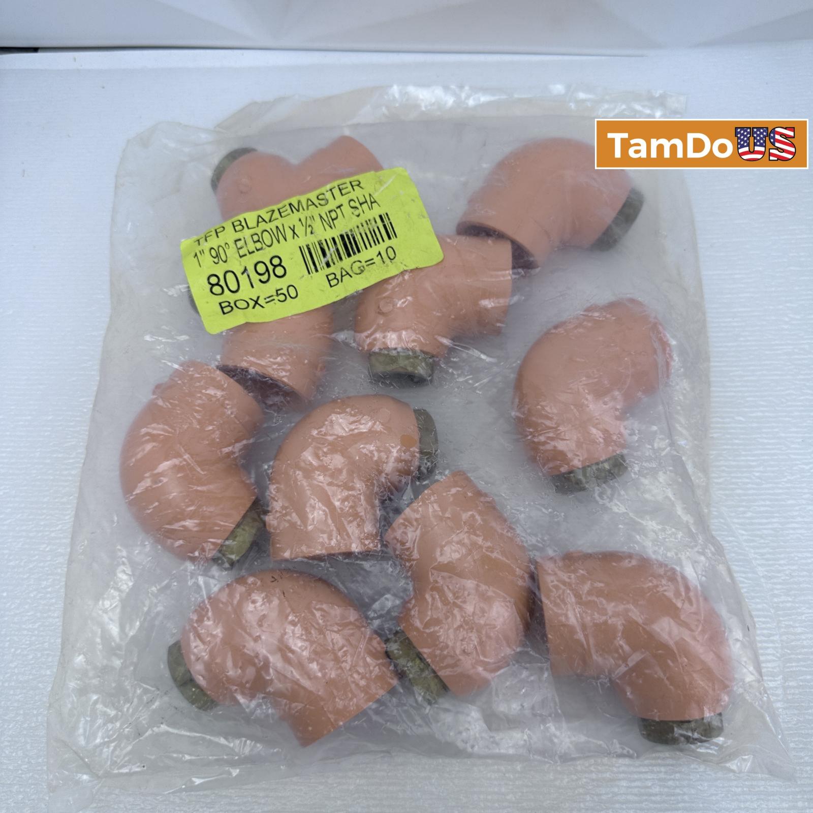 Pack of 10 TFP Blazemaster 1" 90 deg CPVC Sprinkler Head Elbow x 1/2" NPT 80198 - Photo 4