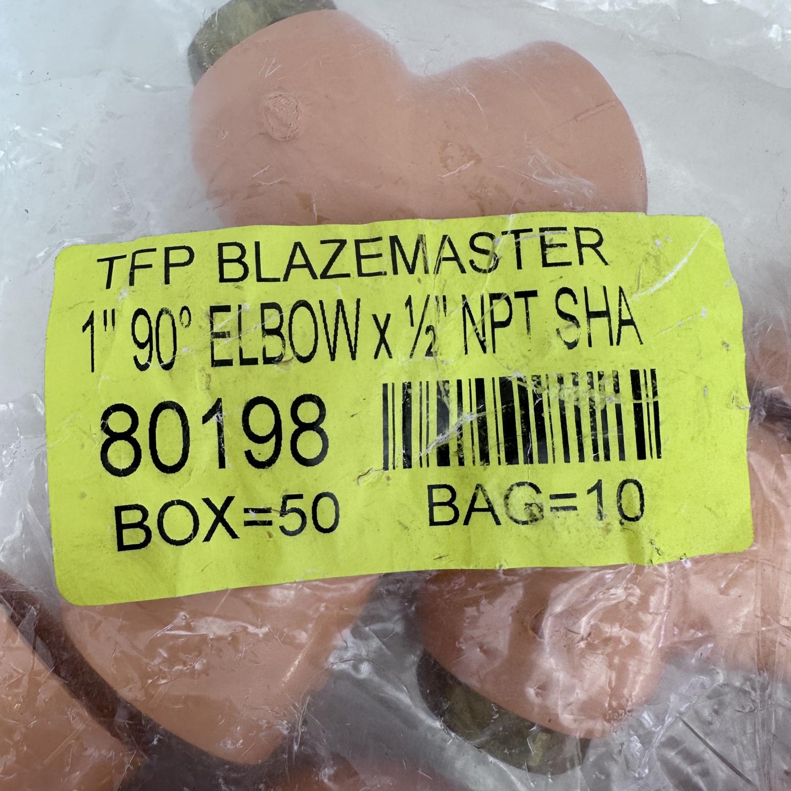 Pack of 10 TFP Blazemaster 1" 90 deg CPVC Sprinkler Head Elbow x 1/2" NPT 80198 - Photo 3