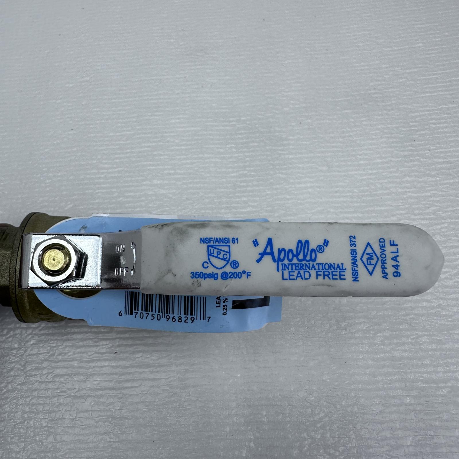 Lot of 2 Apollo Valves 94Alf-204-01A 3/4" Sweat Brass Ball Valve Inline - Photo 3