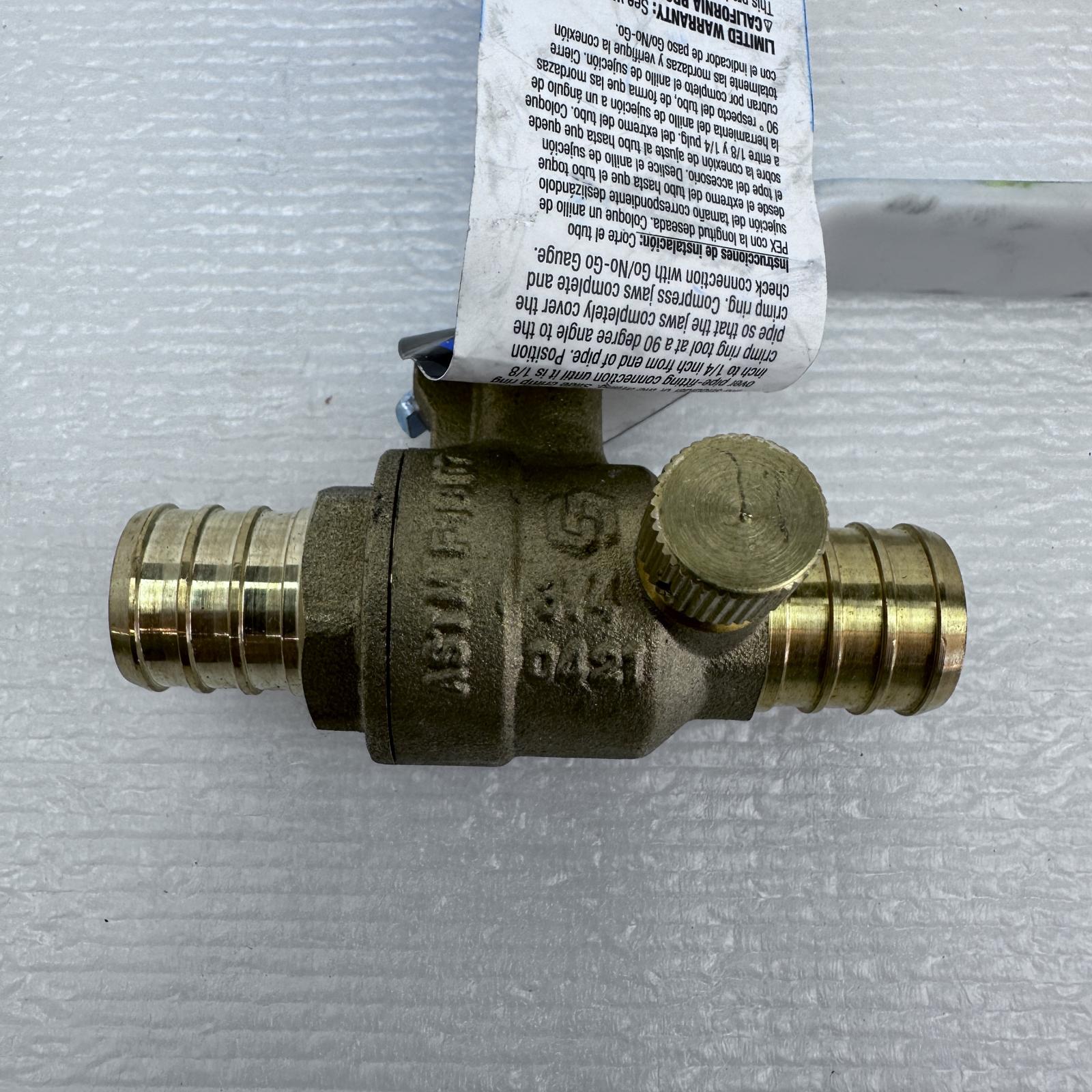 Lot of 2 Watts 2-Piece Full Port Brass Ball Valve 3/4" - Photo 3