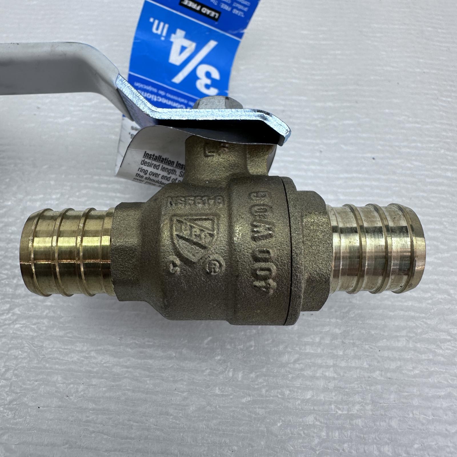 Lot of 2 Watts 2-Piece Full Port Brass Ball Valve 3/4" - Photo 4