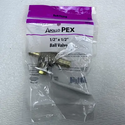 Lot of 2 APOLLO PEX 1/2" x 1/2" Ball Valve at Hydraulics, Pneumatics & Plumbing in new condition