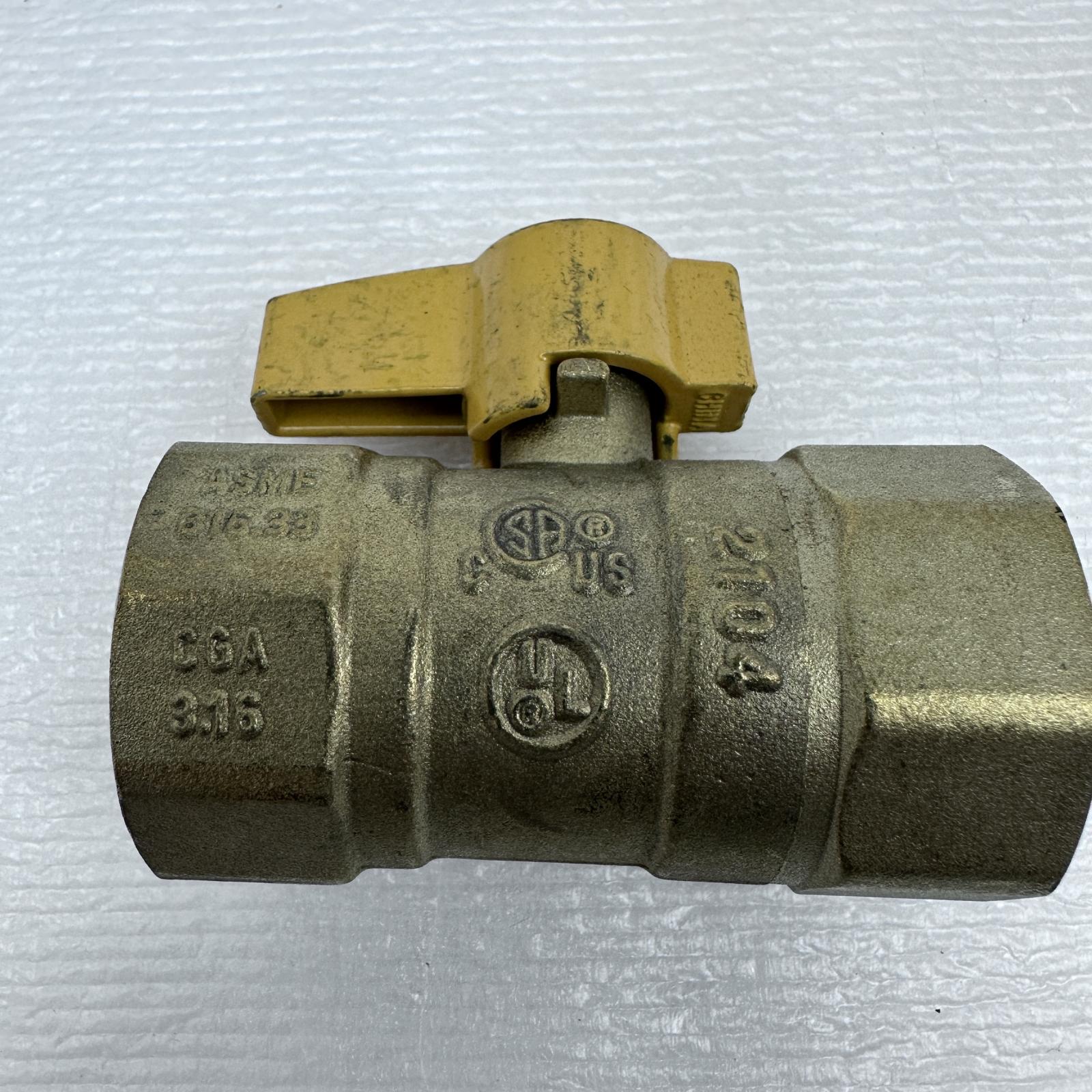 Lot of 2 GBV GBV02 Gas Shut-Off Ball Valve Brass 175G 1" - Photo 4