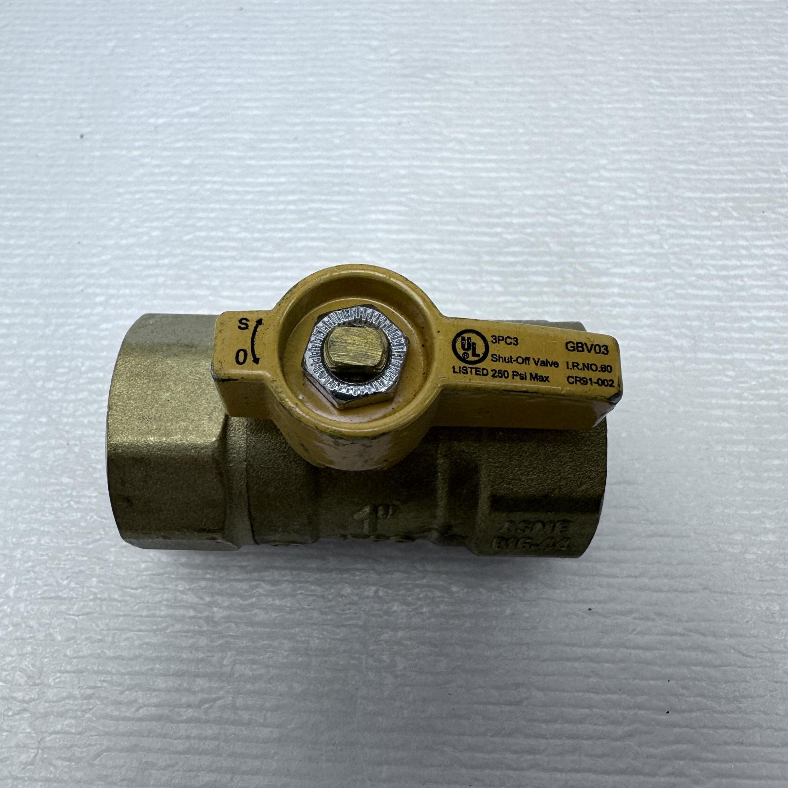 Lot of 2 GBV GBV02 Gas Shut-Off Ball Valve Brass 175G 1" - Photo 3