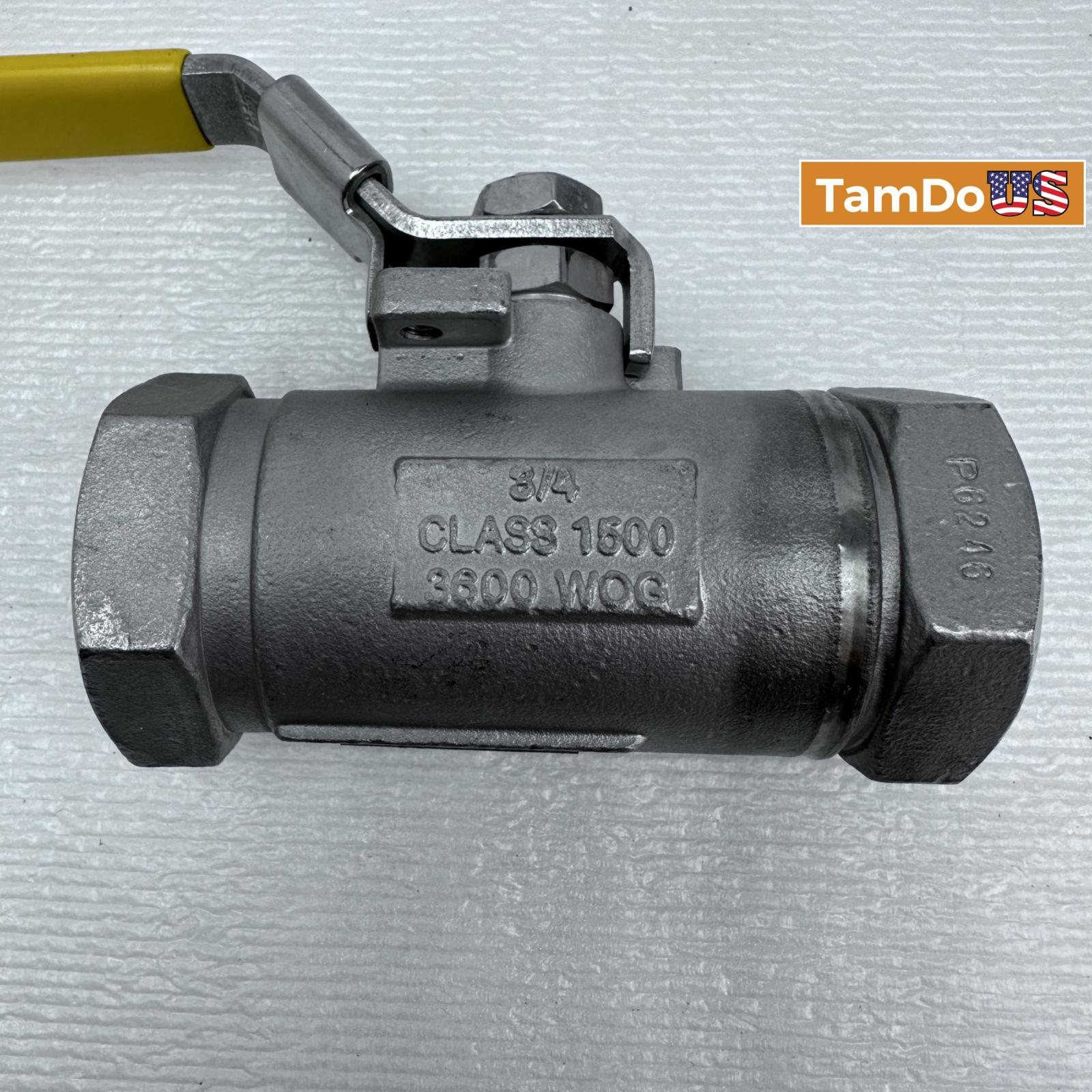 Warren ASME B16.34/API 608 3/4" Ball Valve Class 1500 3600 WOG - Photo 6