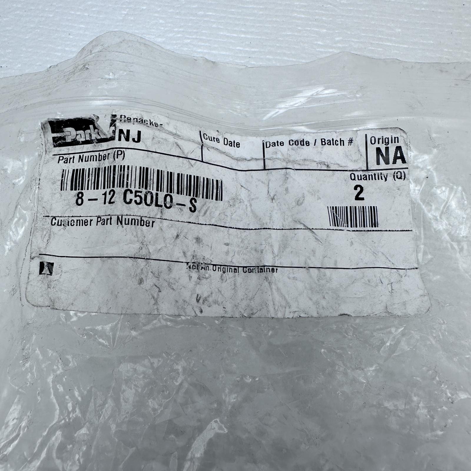 Lot of 2 Parker 12 C50L0-S Seal-Lok O-Ring Face Seal Tube Fitting - Photo 4