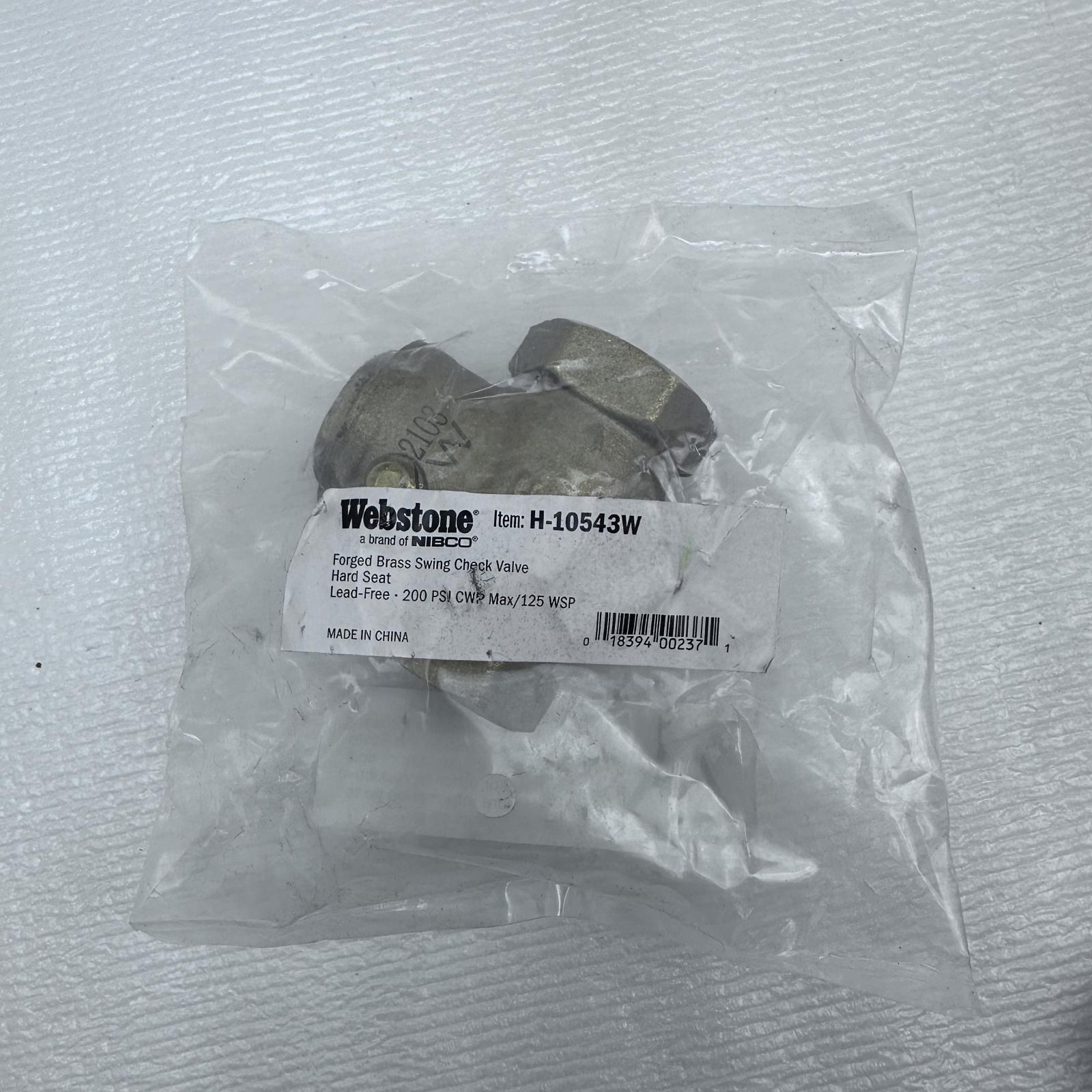 Webstone H-10543W Forged Brass Swing Check Valve Lead-Free 200 PSI CWP - Photo 3