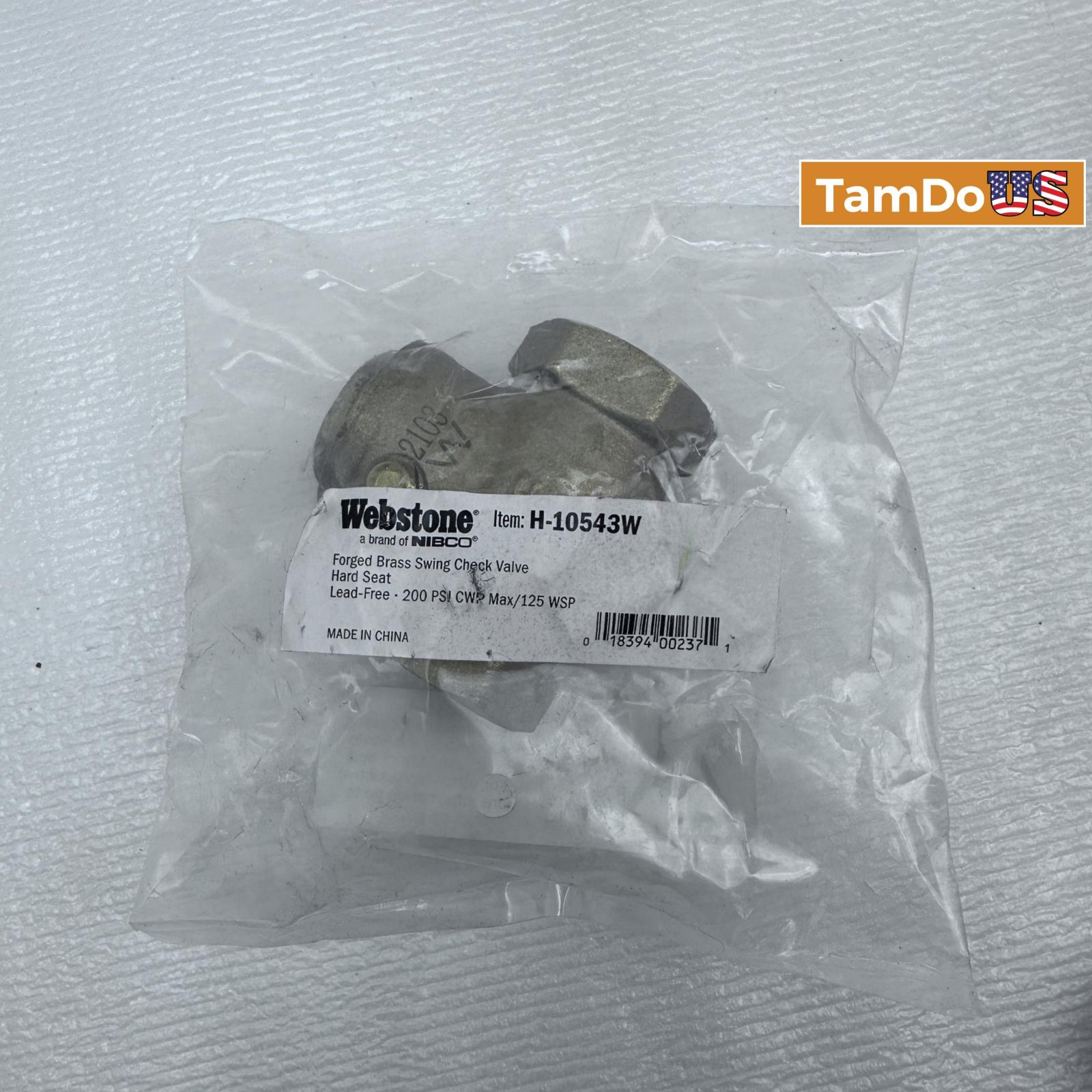 Webstone H-10543W Forged Brass Swing Check Valve Lead-Free 200 PSI CWP - Photo 4