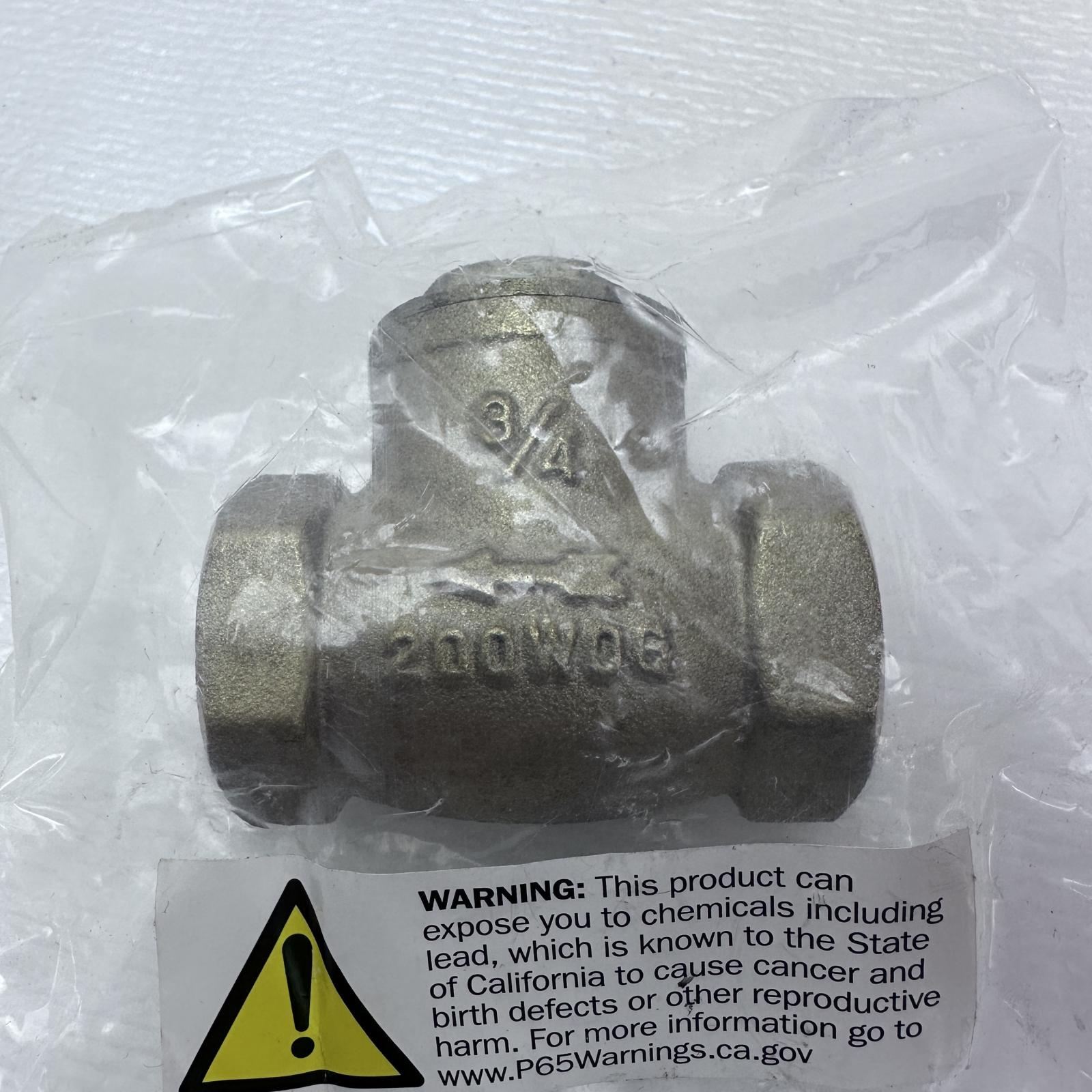 Webstone H-10543W Forged Brass Swing Check Valve Lead-Free 200 PSI CWP - Photo 2