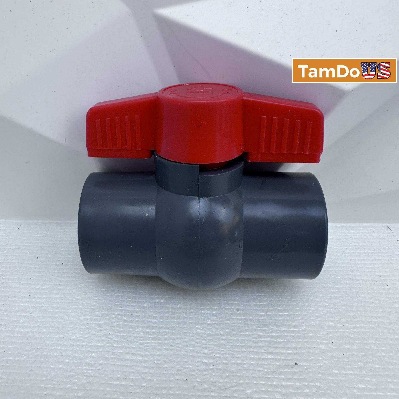 Lot of 2 1'' UPVC FPT ANSI Ball Valve Compact T-Handle Valve - Photo 3