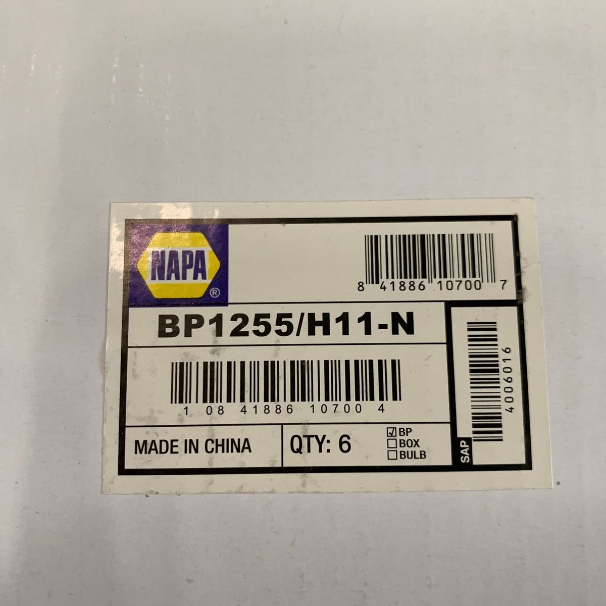 NAPA BP1255/H11-N Headlamp Replacement Bulb 12V 55W - Photo 6