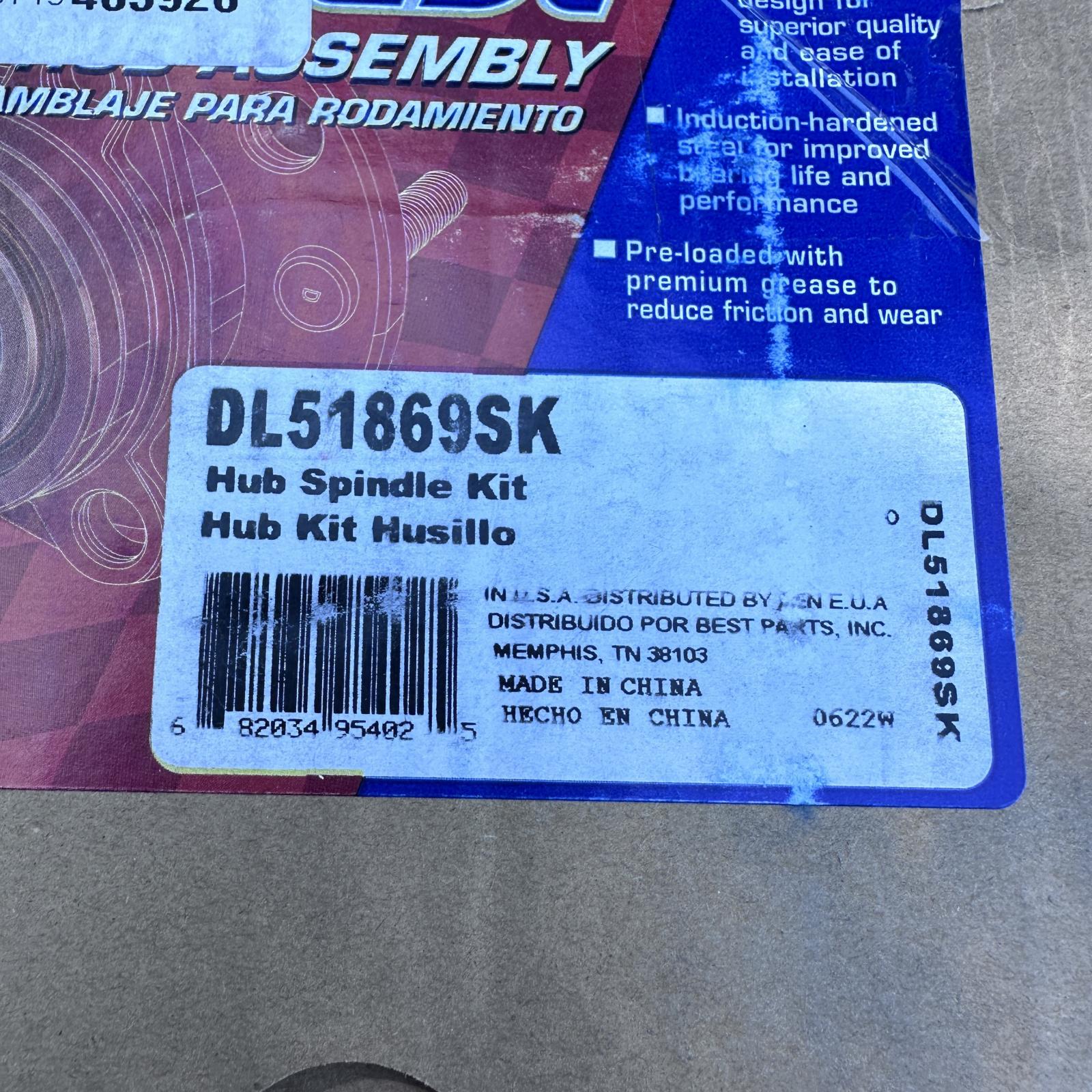 Duralast DL51869SK Rear Hub Bearing Repair Kit 08-20 Grand Caravan Town & Country - Photo 2