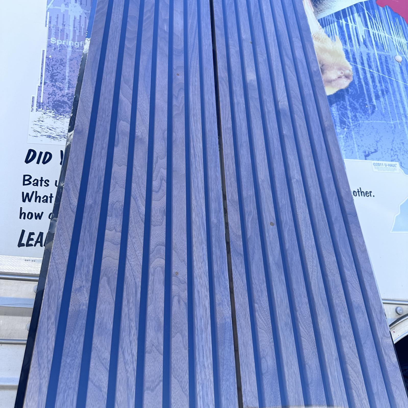 American Walnut Acoustic Wood Slat Wall Panel 2400x320x21mm - Photo 6