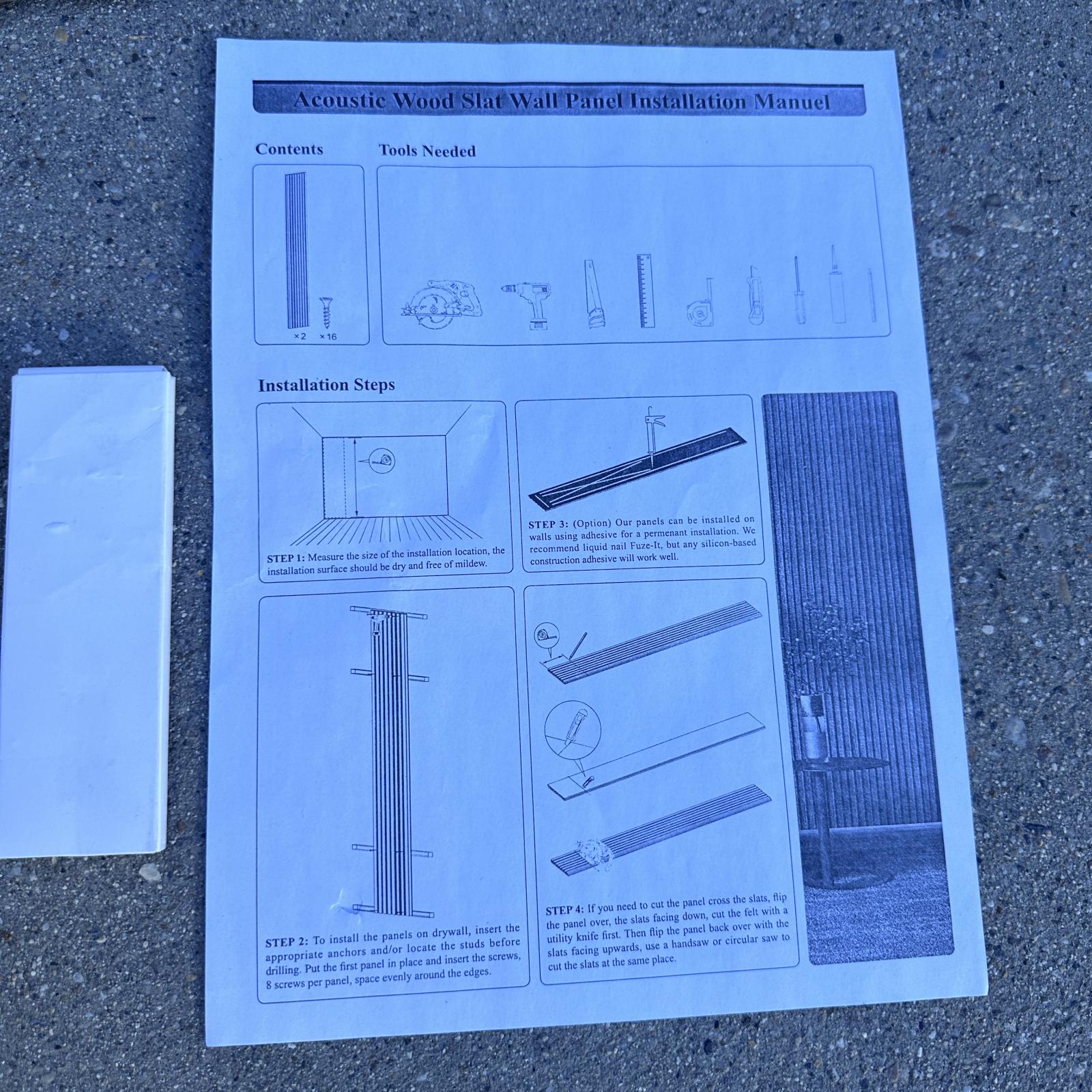 American Walnut Acoustic Wood Slat Wall Panel 2400x320x21mm - Photo 4