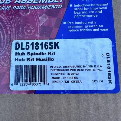 Duralast DL51816SK Rear Wheel Hub Bearing Repair Kit at Heavy Equipment, Parts & Attachments in new condition