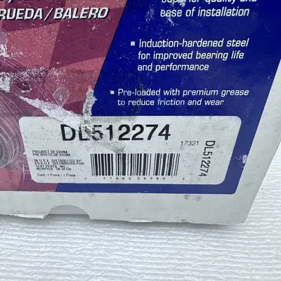 Duralast Bearing DL512274 at Fasteners & Hardware in new condition