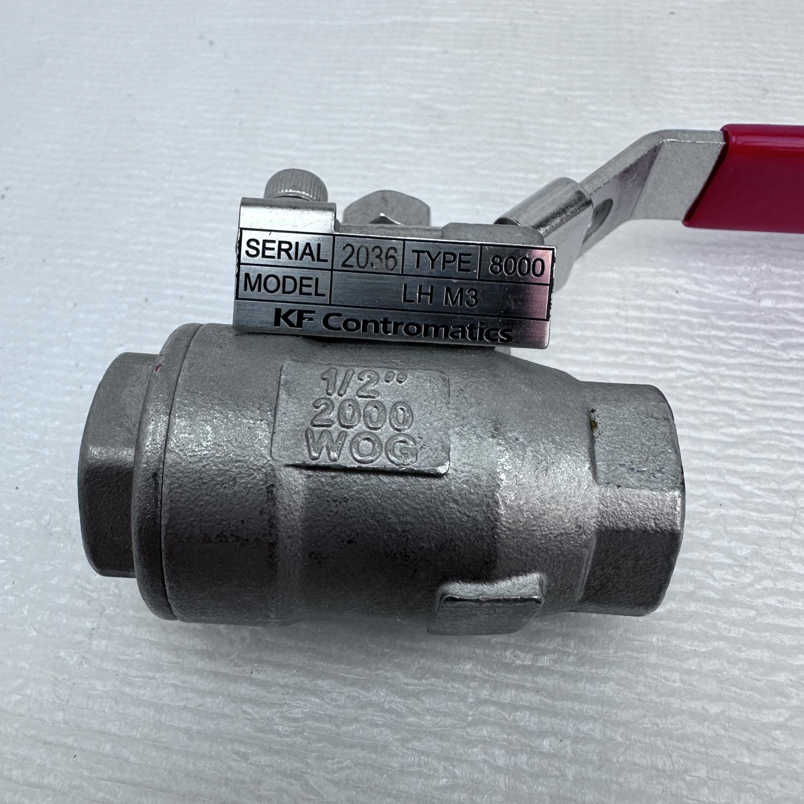 KF Contromatics Ball Valve, 1/2", LH M3, Type - 8000 - Photo 5