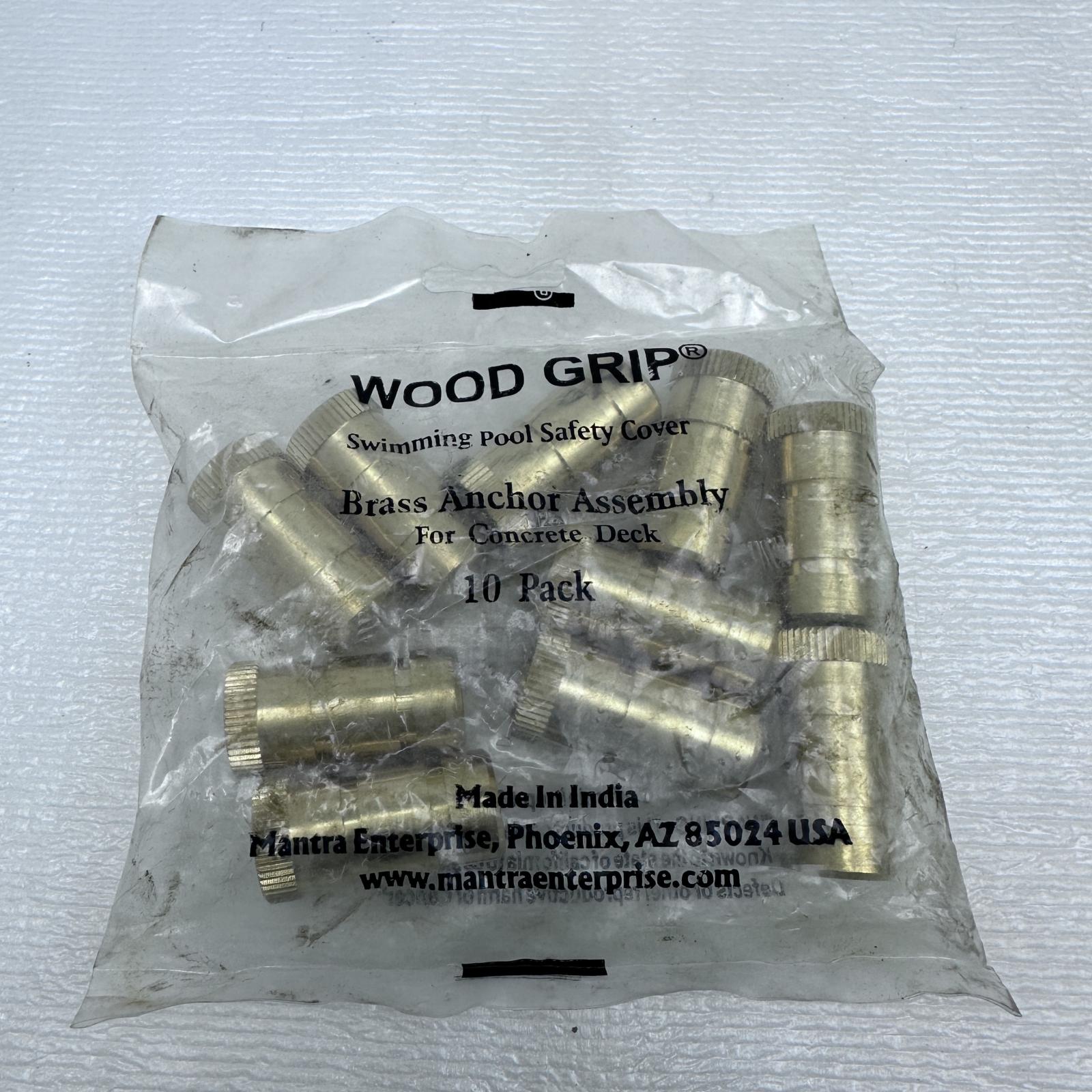 Wood Grip Brass Anchor for Pool Safety Cover - 10 Pack - Photo 2