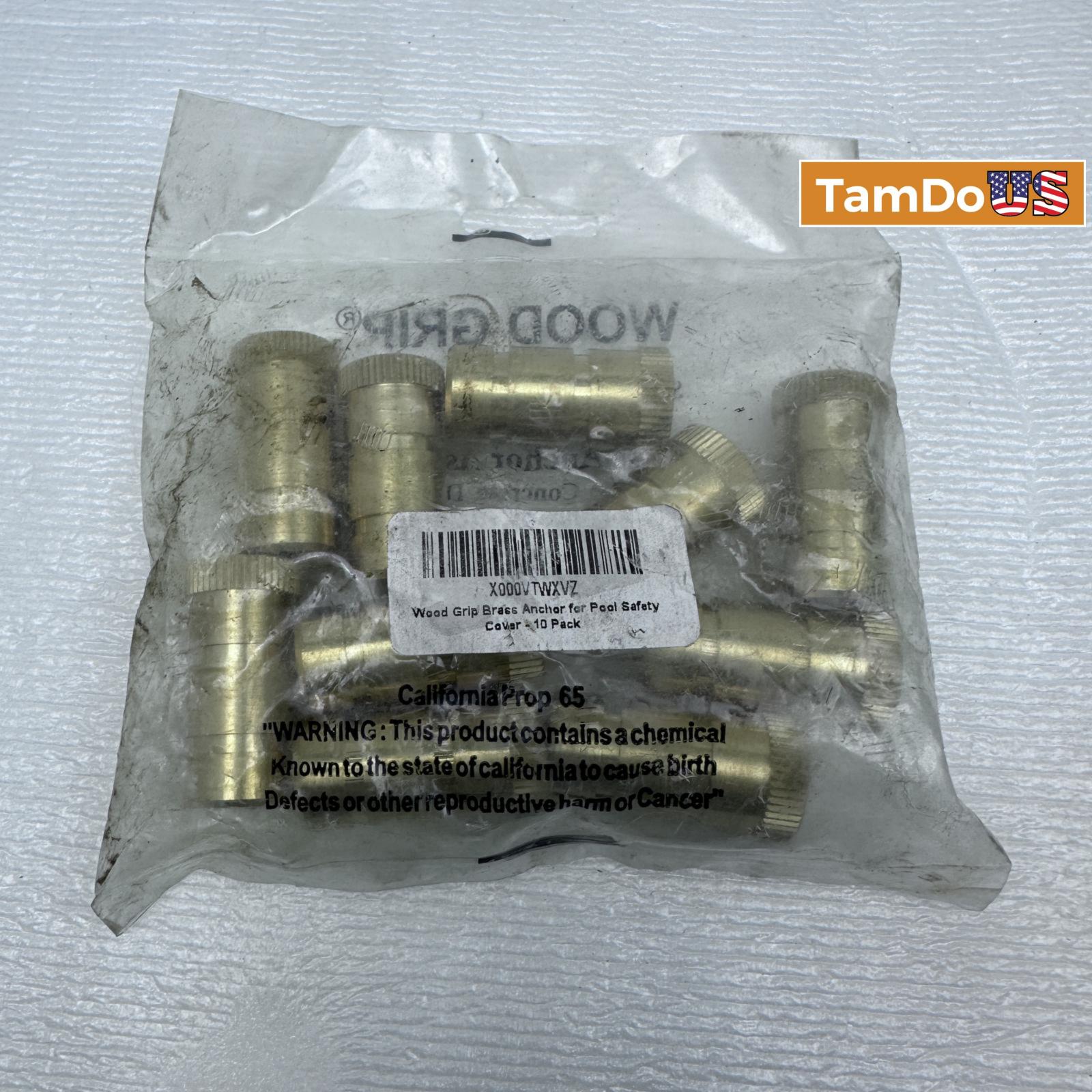 Wood Grip Brass Anchor for Pool Safety Cover - 10 Pack - Photo 3