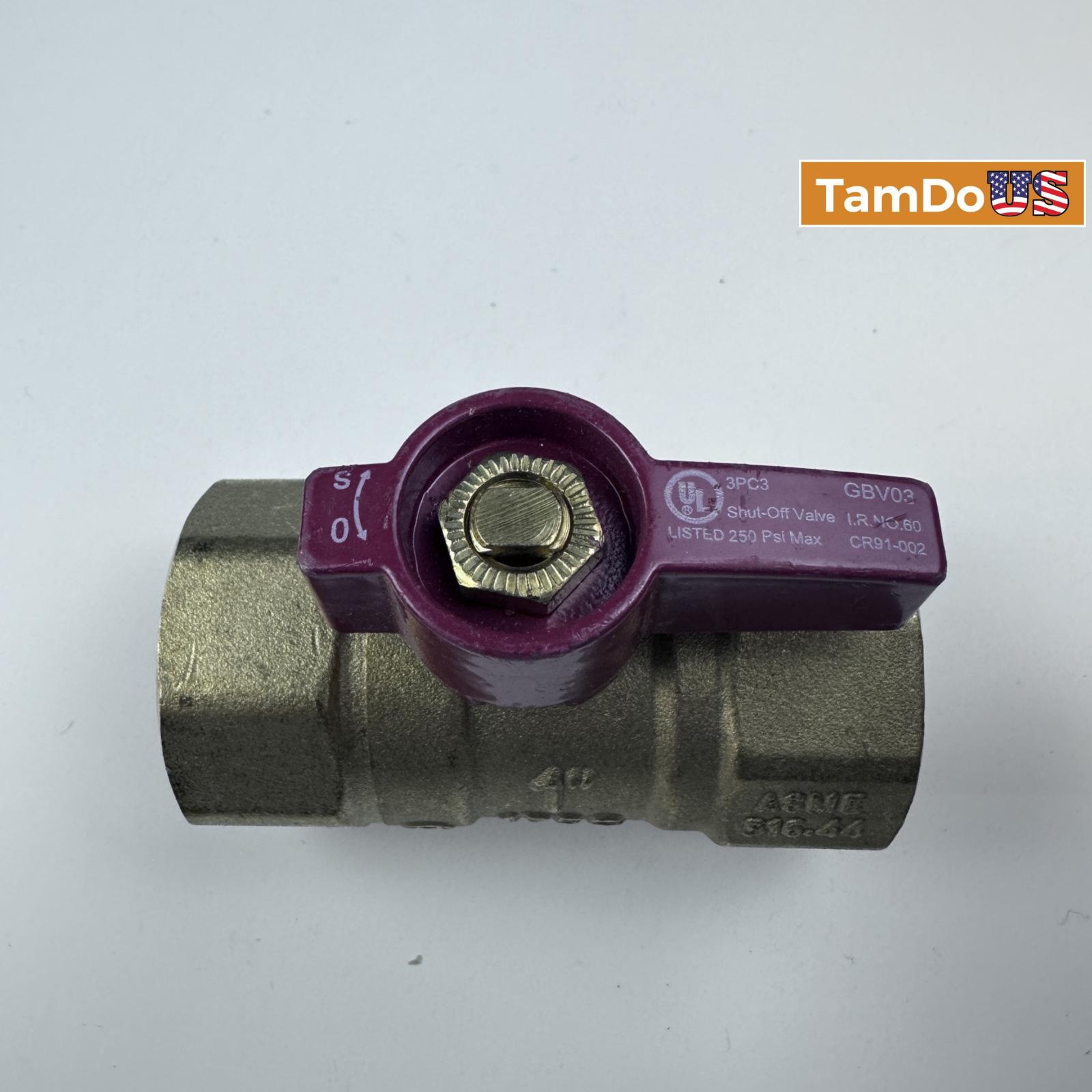 Lot of 2 UL GBV03 1" Shut-Off Valve 250 PSI Max - Photo 4