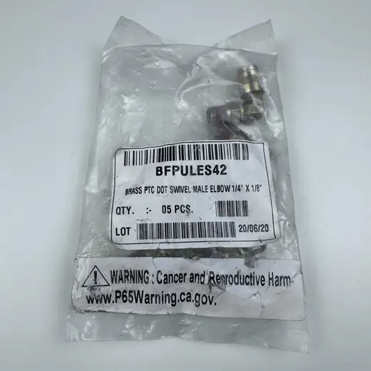 BFPULES42 Brass Push-to-Connect DOT Swivel Male Elbow Fitting, 1/4" x 1/8" at TamDoUS Taylorsville