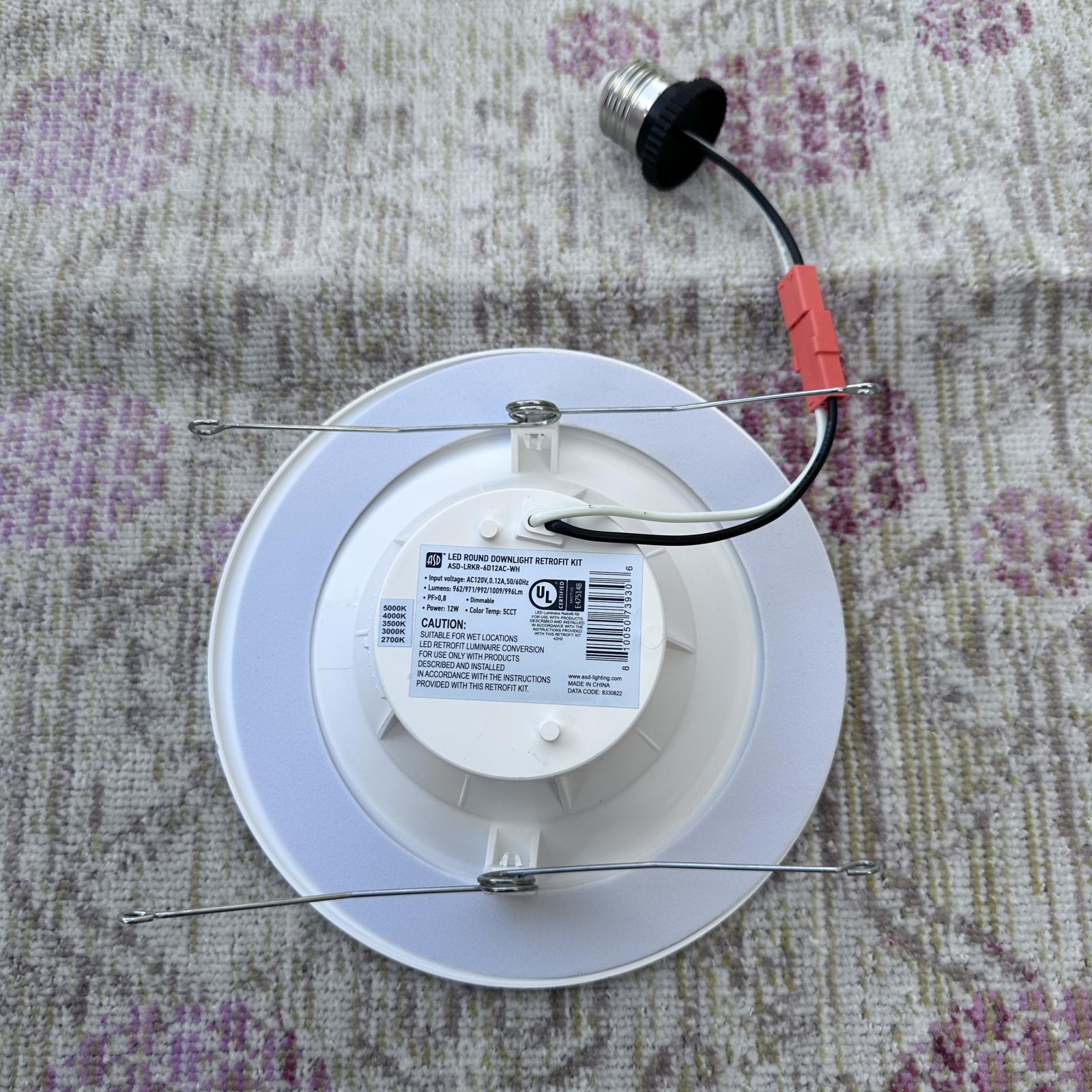 ASD Lighting LED Round Downlight Retrofit Kit 6" 12W (12 Pack) - Photo 4