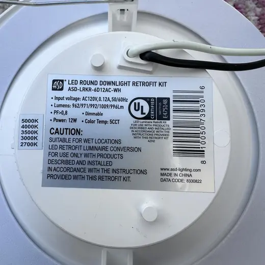 ASD Lighting LED Round Downlight Retrofit Kit 6" 12W (12 Pack) at TamDoUS Taylorsville