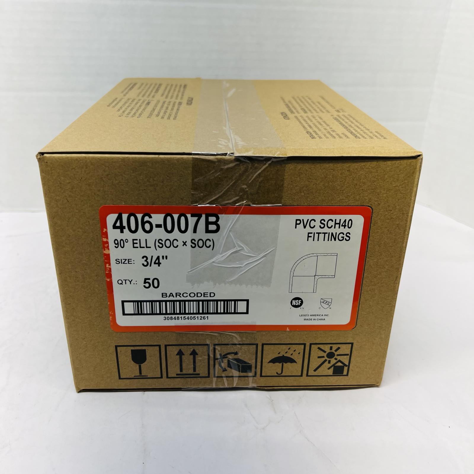 Lesso 3/4'' Sch40 PVC 90-Degree Elbow Socket (Qty: 50) - Photo 3