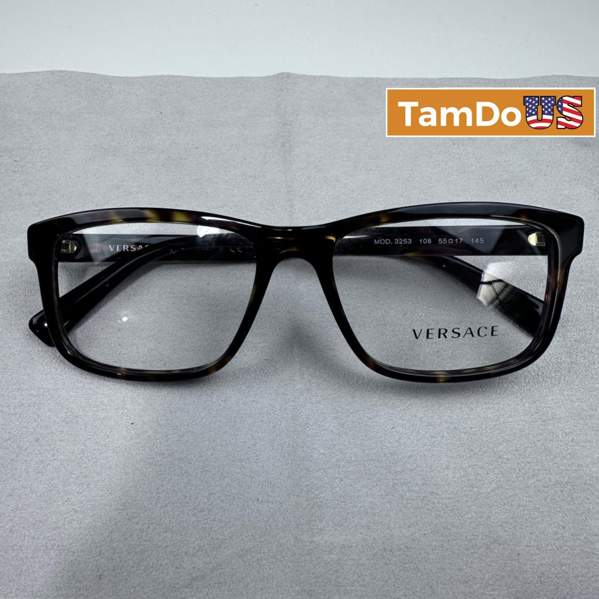 Versace Eyeglasses Frames Authentic Designer Optical Glasses Rectangular - Photo 1