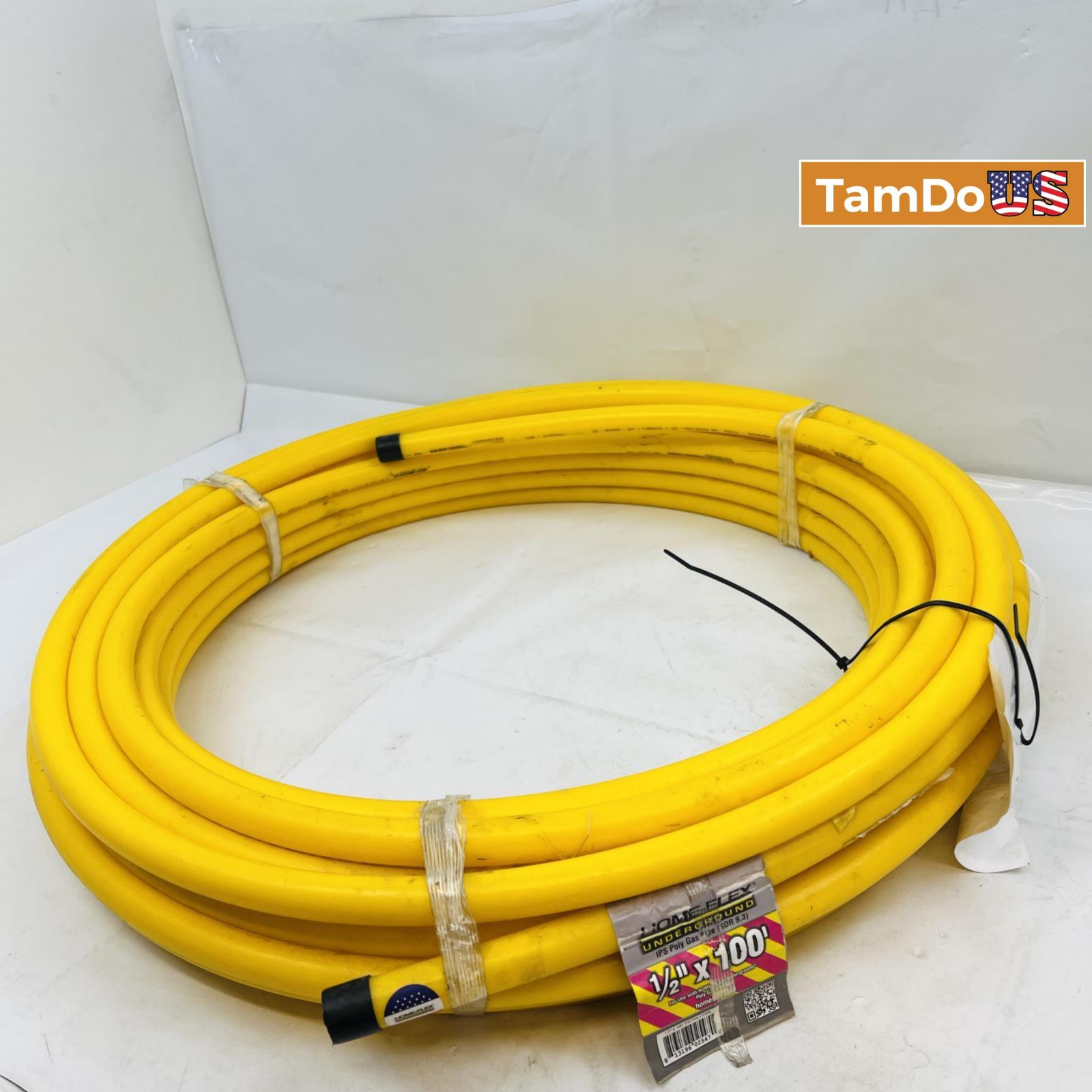 Home-flex 1/2 in. IPS x 100 ft. Underground Yellow Polyethylene Gas Pipe - Photo 6