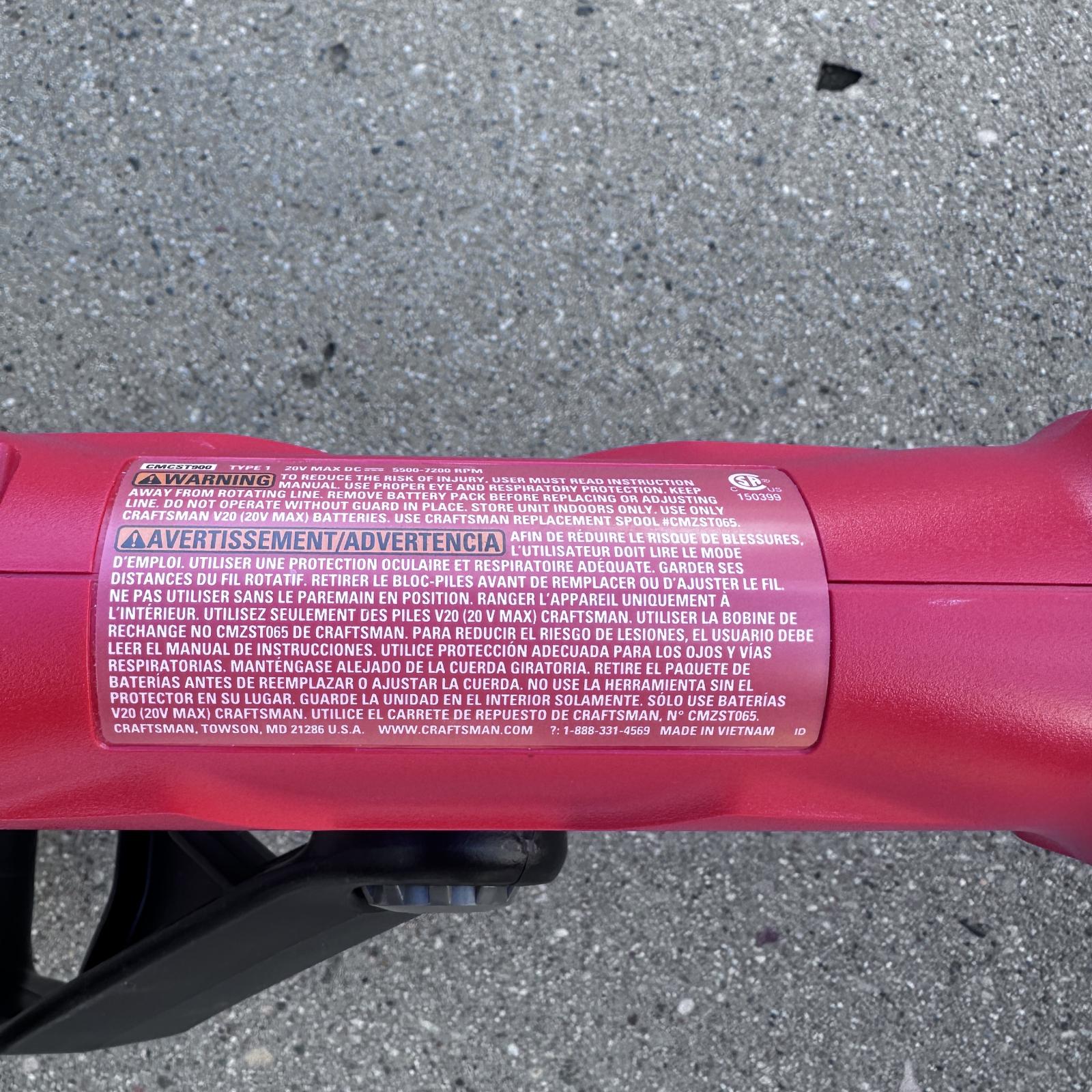 Craftsman CMCST900 13” Adjustable Cordless Pole Trimmer - Photo 9