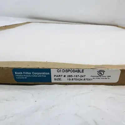 Koch Filter Panel, Disp, C and I, 19.875"x24.875" at HVAC & Refrigeration in new condition