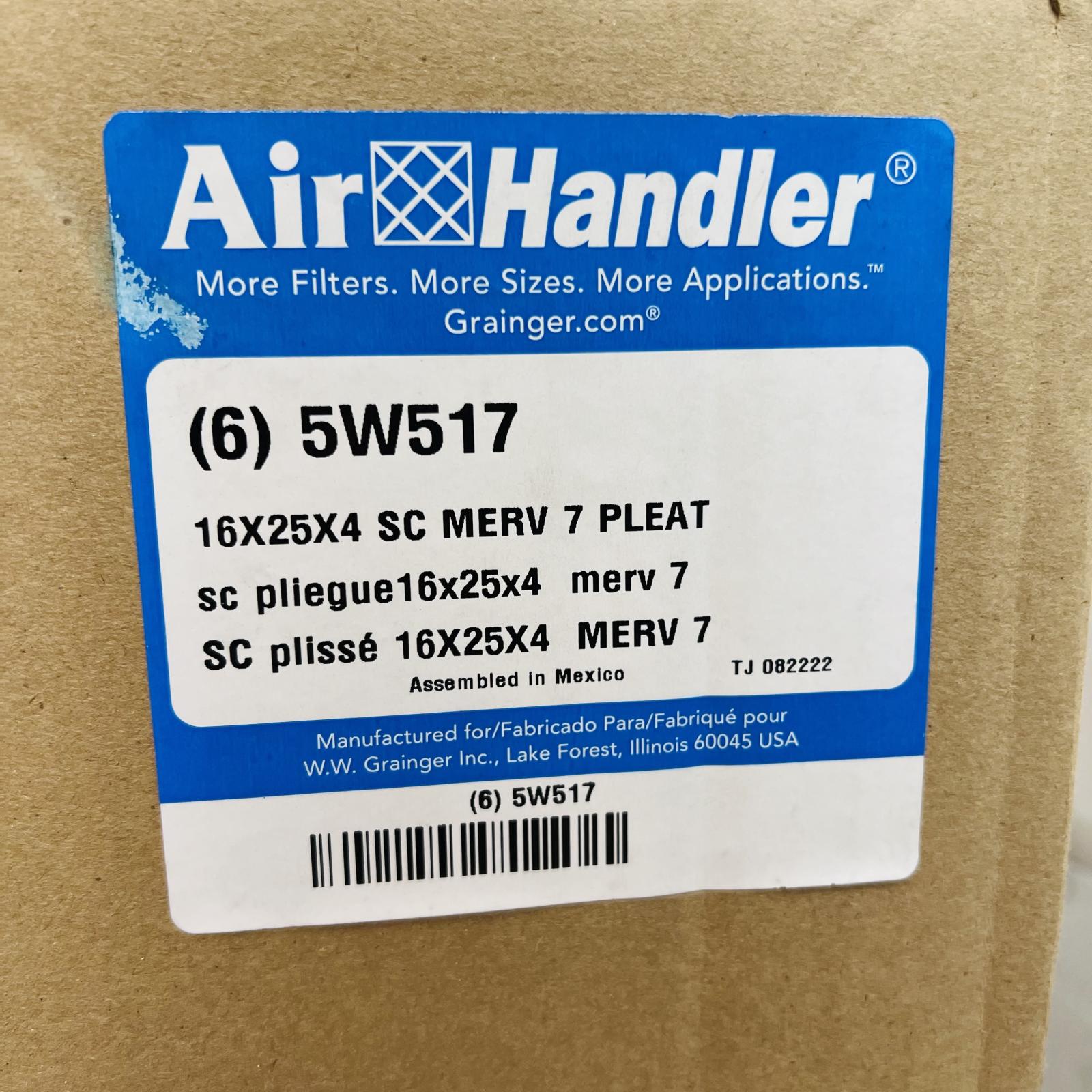 Air Handler 5W517 16x25x4 SC MERV 7 Pleated Air Filter Unit (6 Pack) - Photo 5