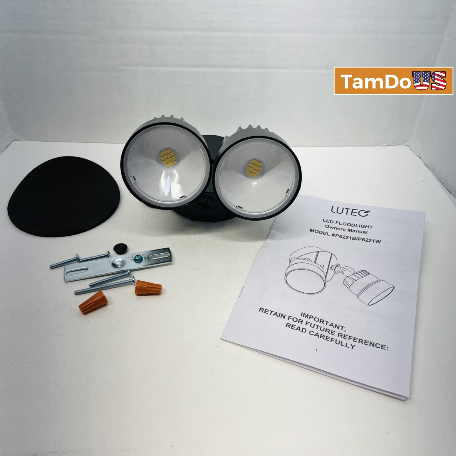 LUTEC P6221B 2000 Lumen 18W LED Dual-Head Outdoor Floodlight - Photo 8