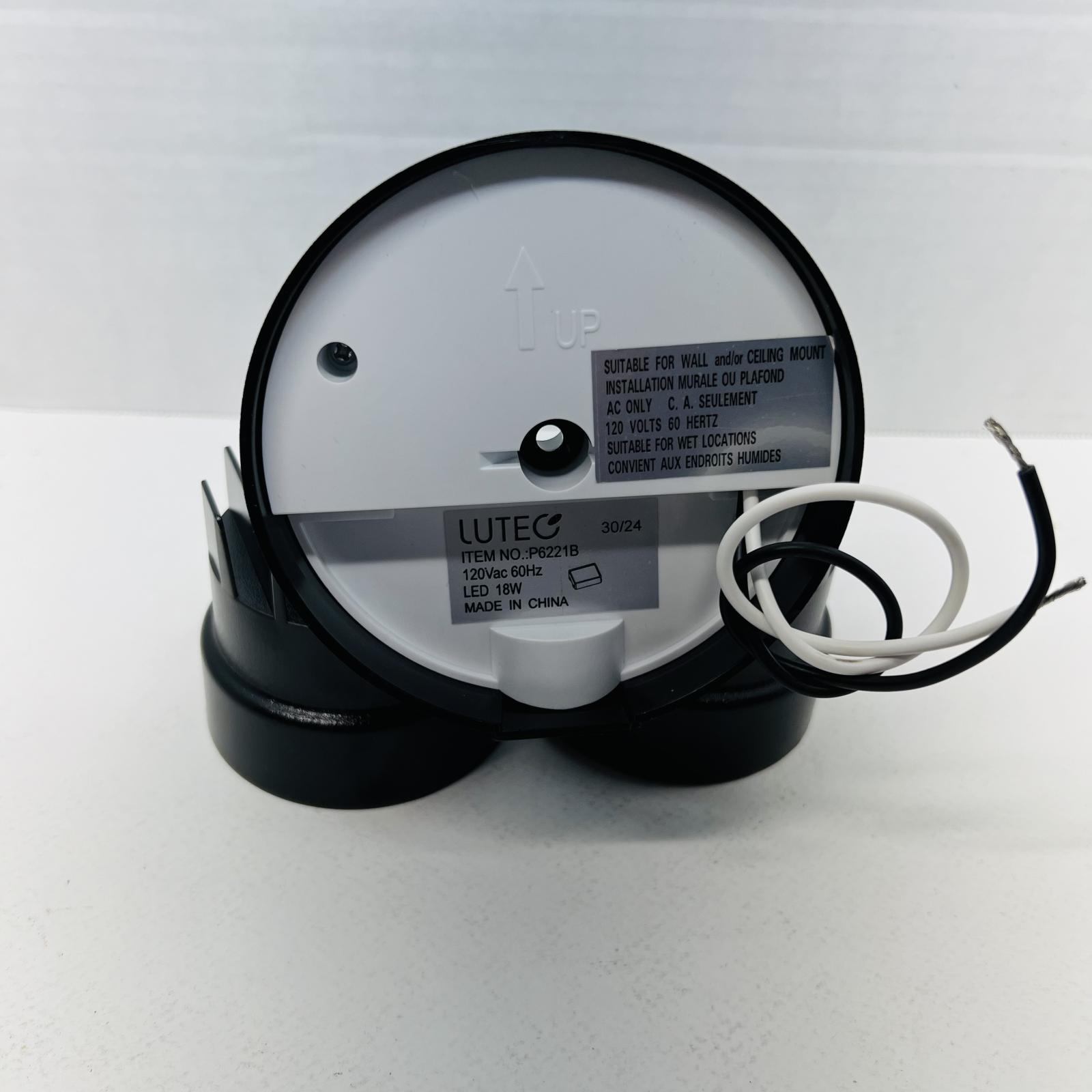 LUTEC P6221B 2000 Lumen 18W LED Dual-Head Outdoor Floodlight - Photo 2