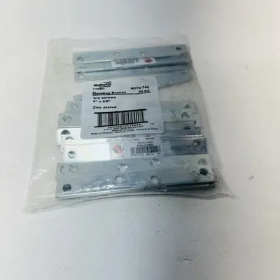National N272-740 Mending Plates 5"x5/8" Zinc Plated Steel at Fasteners & Hardware in new condition