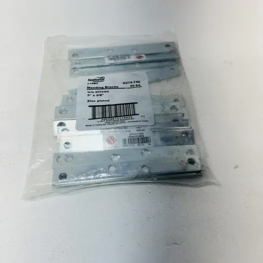 National N272-740 Mending Plates 5"x5/8" Zinc Plated Steel at TamDoUS Taylorsville
