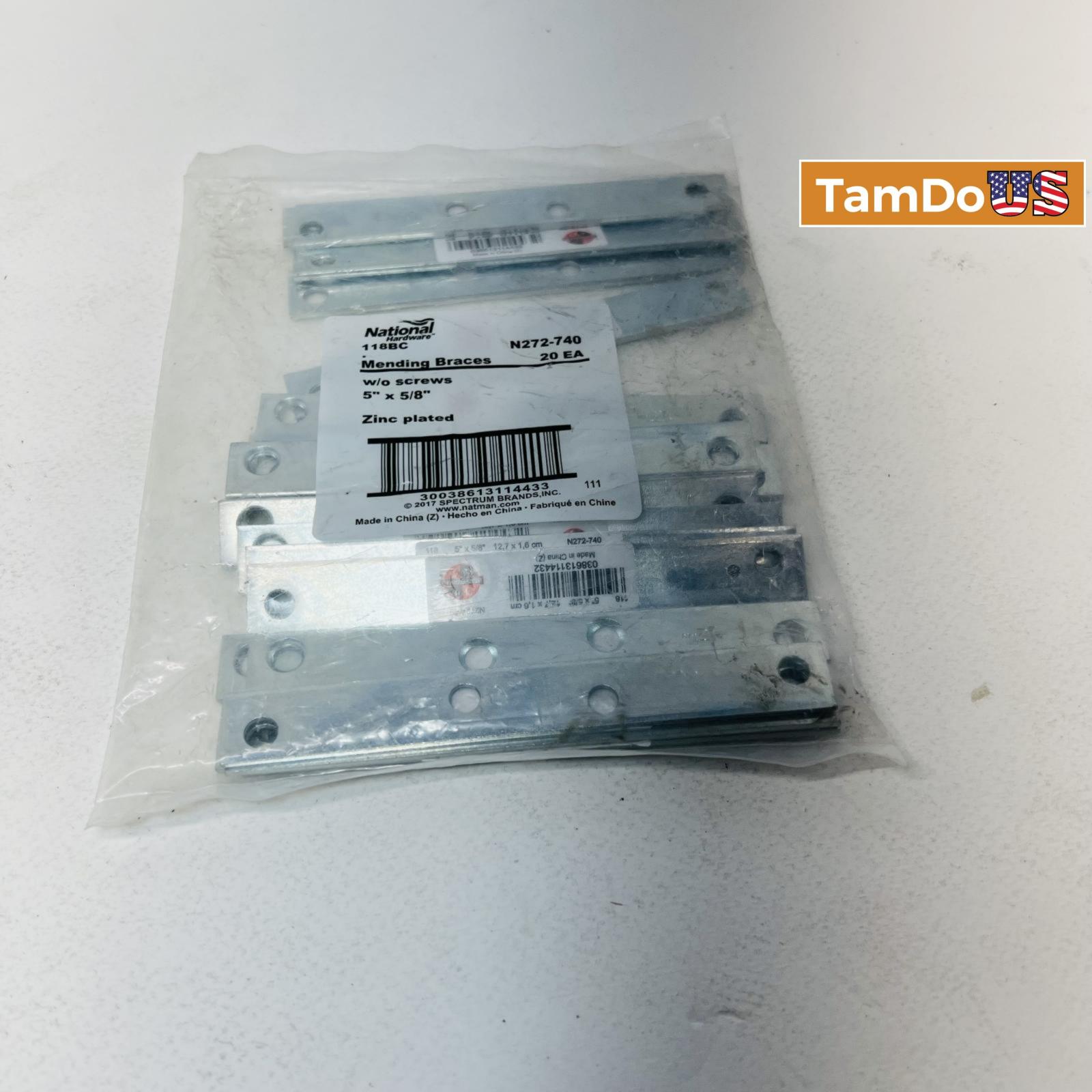 National N272-740 Mending Plates 5"x5/8" Zinc Plated Steel - Photo 3