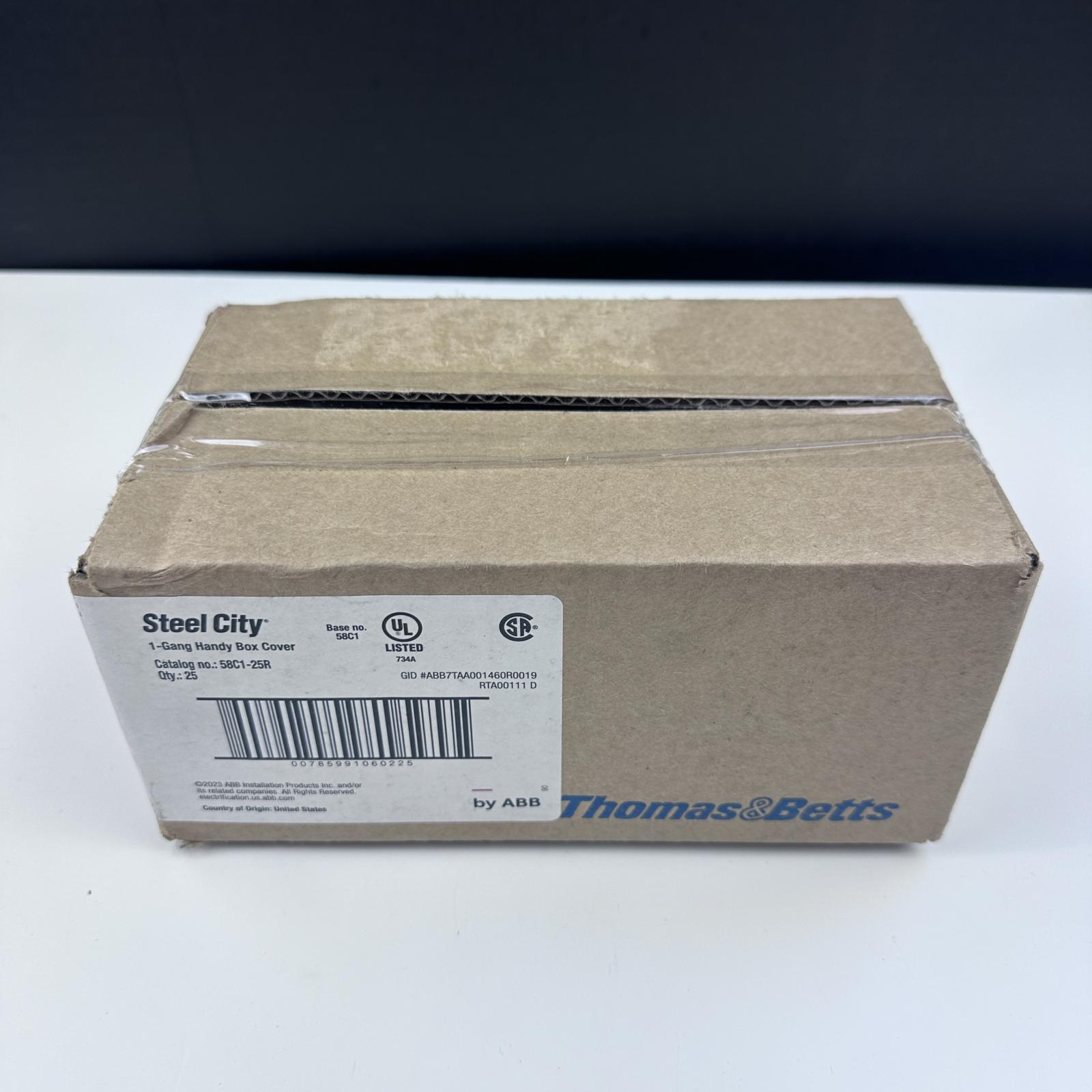 STEEL CITY 1-GANG HANDY BOX COVER 58C1-25R FLAT 1/4" RAISED - Photo 3