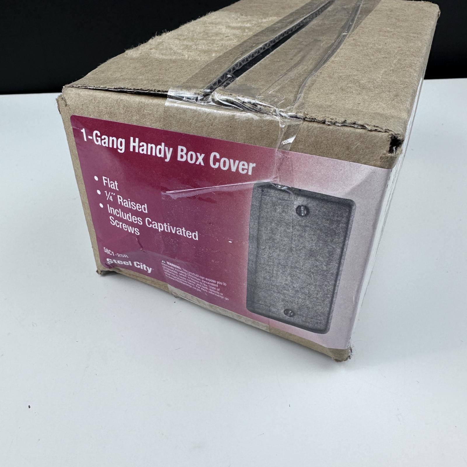 STEEL CITY 1-GANG HANDY BOX COVER 58C1-25R FLAT 1/4" RAISED - Photo 4