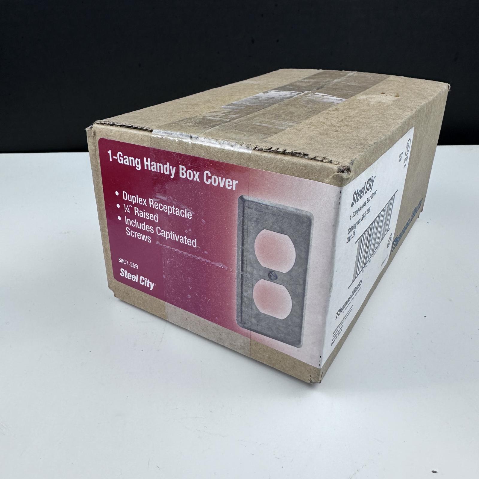 Steel City 1-Gang Handy Box Cover Duplex Receptacle 1/4" Raised - Photo 2