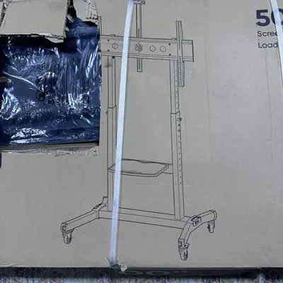 ONKRON Mobile TV stand for 50"-100" max 265 lbs, Tilting, black TS1991 at Monitors, Projectors & Accs in new_open_box condition