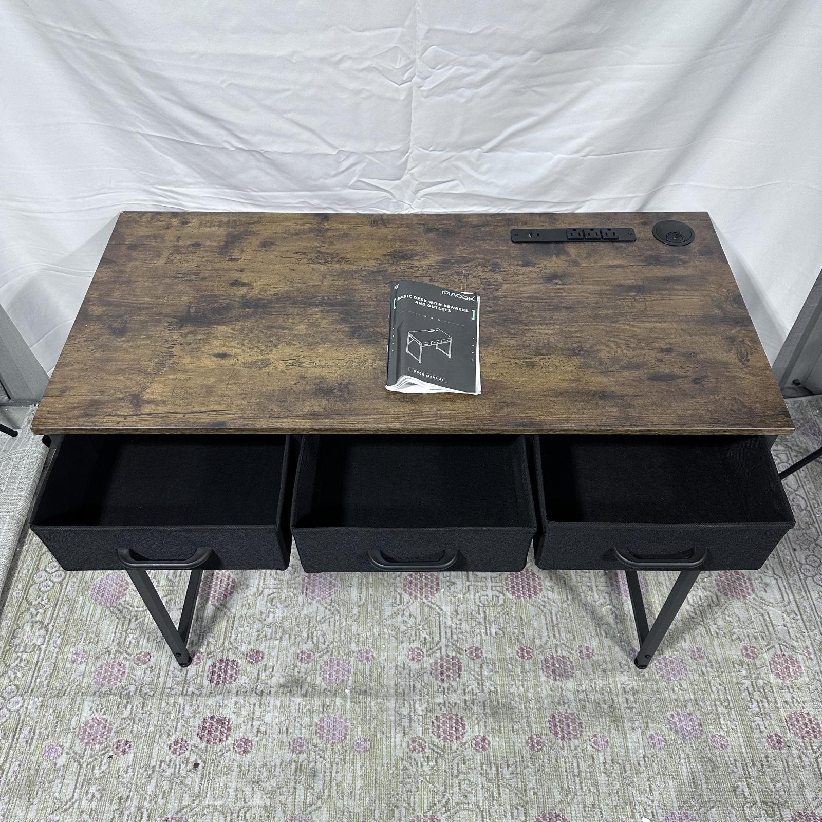 AODK 48" Vanity Desk with 3 Fabric Drawers - Photo 8