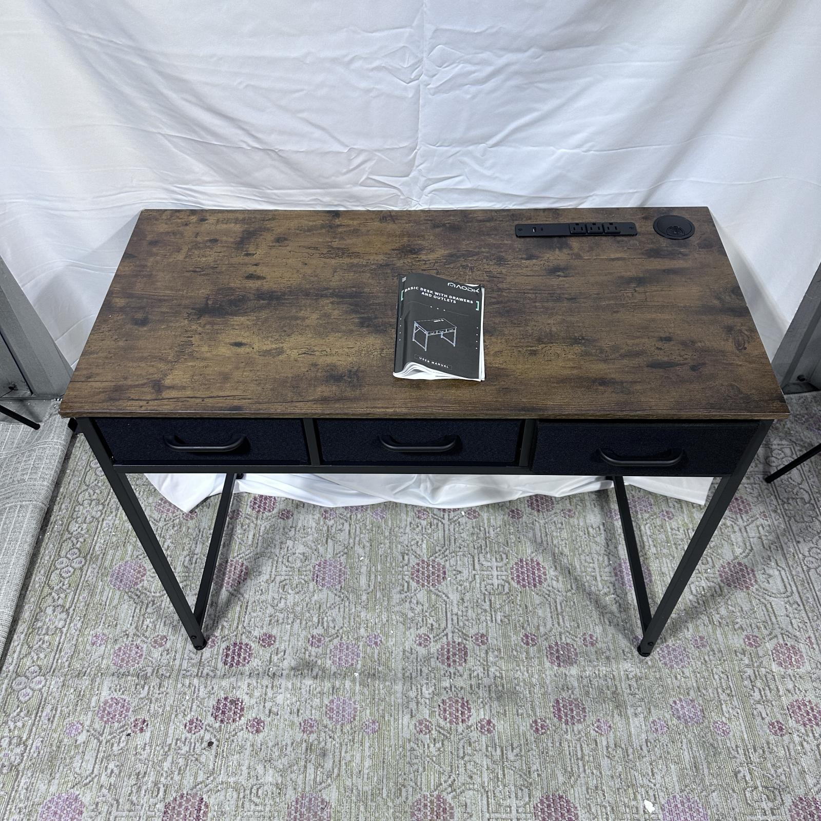 AODK 48" Vanity Desk with 3 Fabric Drawers - Photo 12