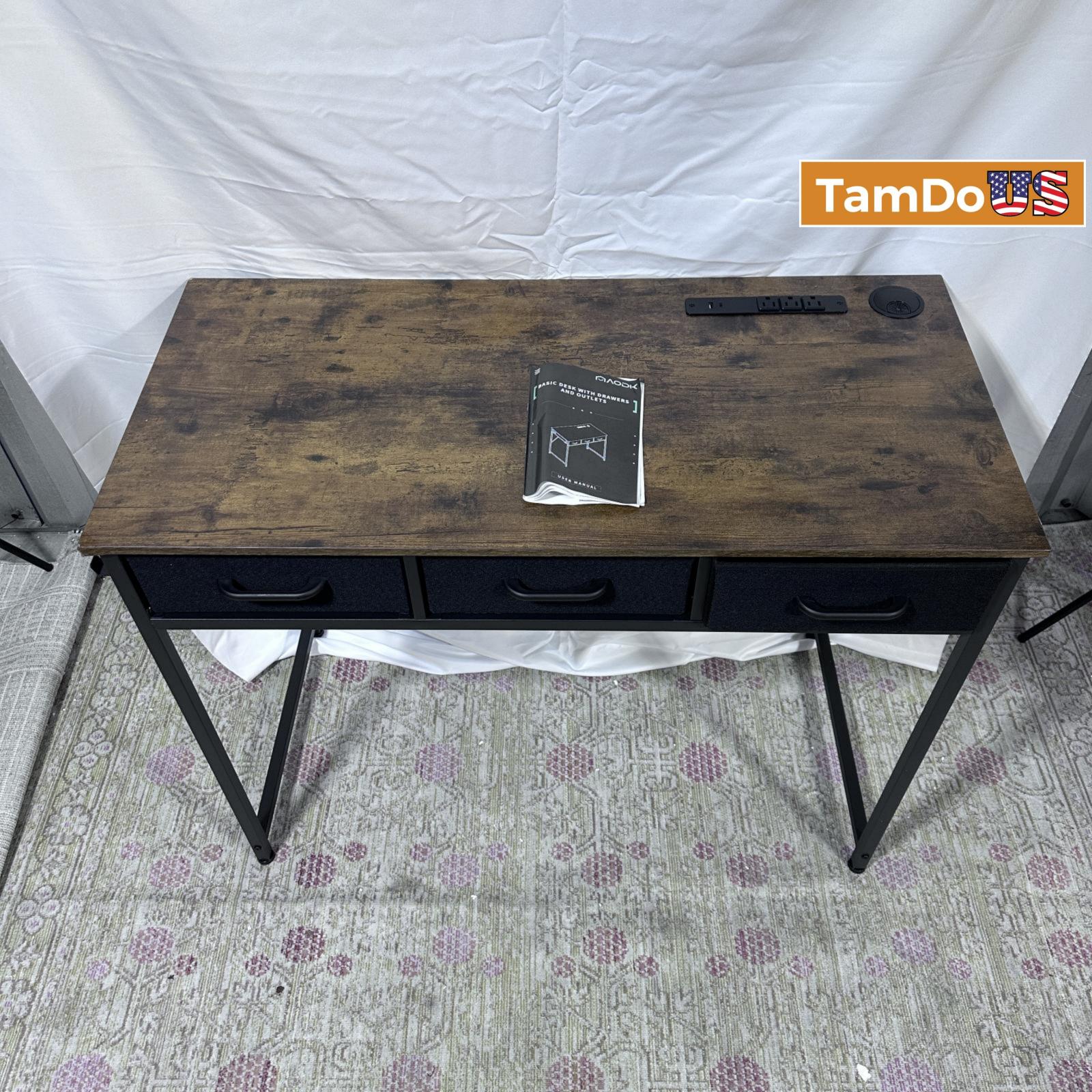 AODK 48" Vanity Desk with 3 Fabric Drawers - Photo 13